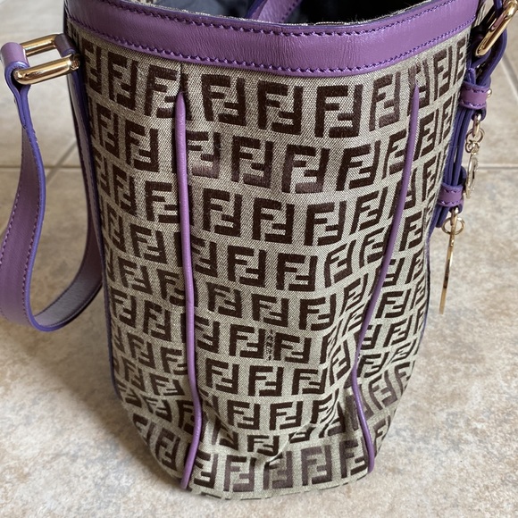 Fendi Purple Superstar Canvas Tote - Picture 8 of 13